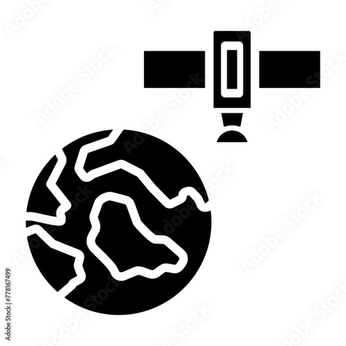 Earth glyph icon