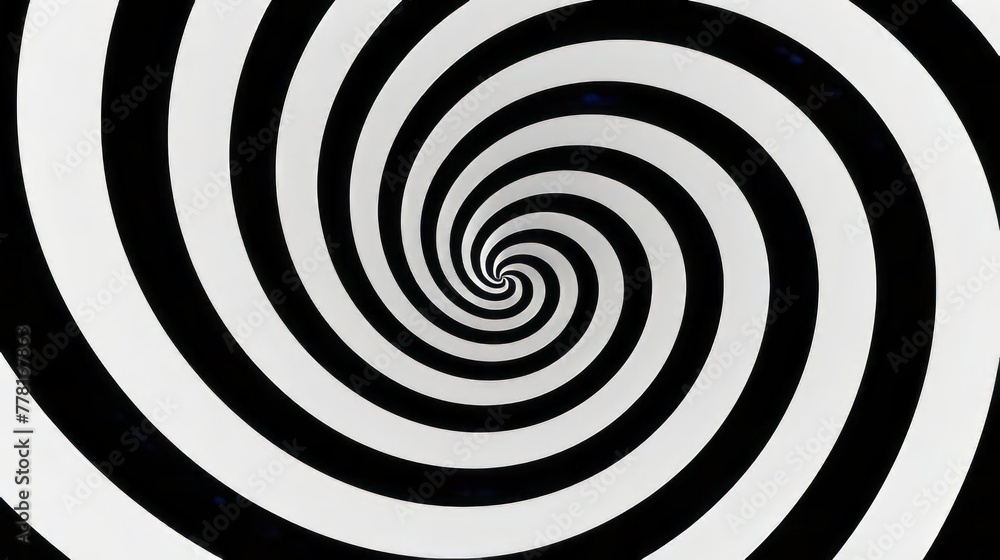 A hypnotic spiral illusion creating a sense of movement A hypnotic spiral illusion creating a sense of movement