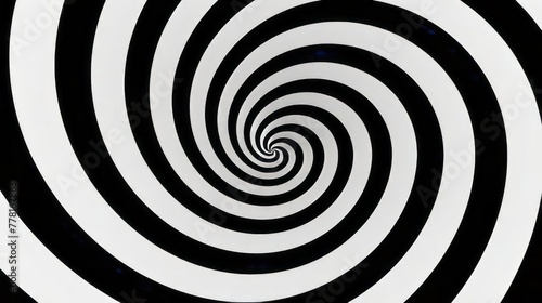 A hypnotic spiral illusion creating a sense of movement