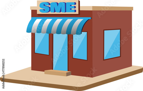 small business 3D isolated illustration Icon