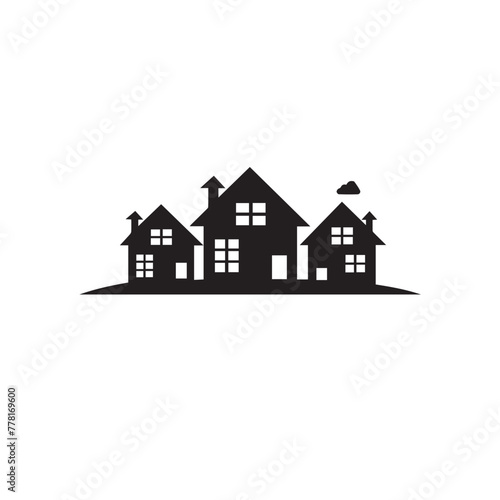 Real Estate Investment in cartoon, doodle style . Image for t-shirt, web, mobile apps and ui. Isolated 2d vector illustration in logo, icon, sketch style, Eps 10, black and white. AI Generative