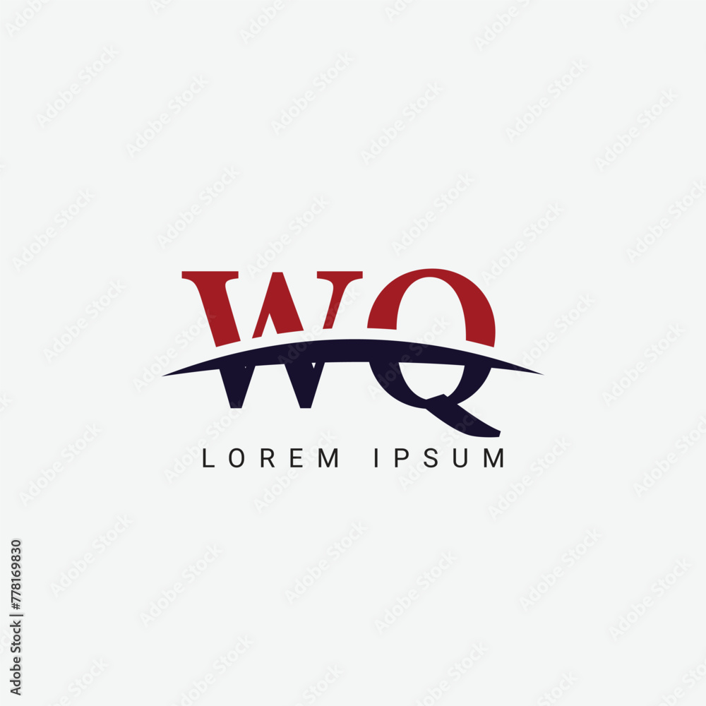 Alphabet WQ QW letter modern monogram style logo vector element Alphabet WQ QW letter modern monogram style logo vector element
