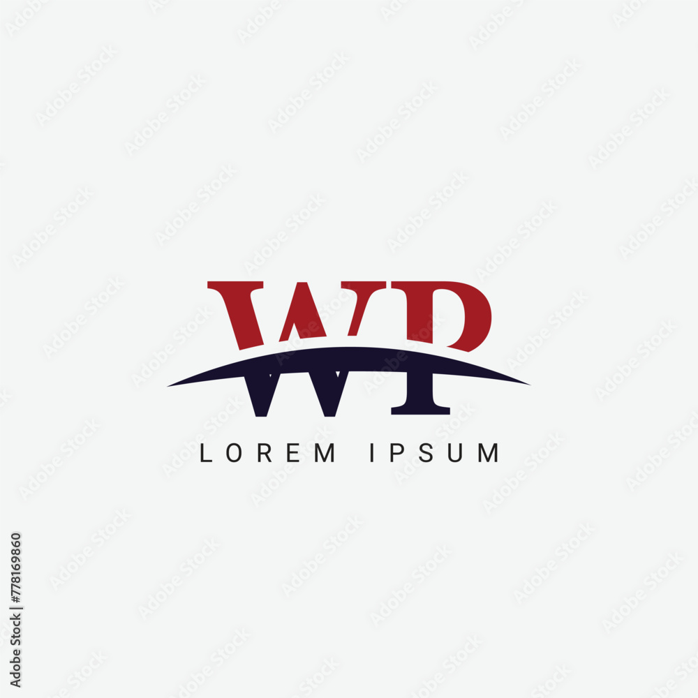 Alphabet WP PW letter modern monogram style logo vector element Alphabet WP PW letter modern monogram style logo vector element