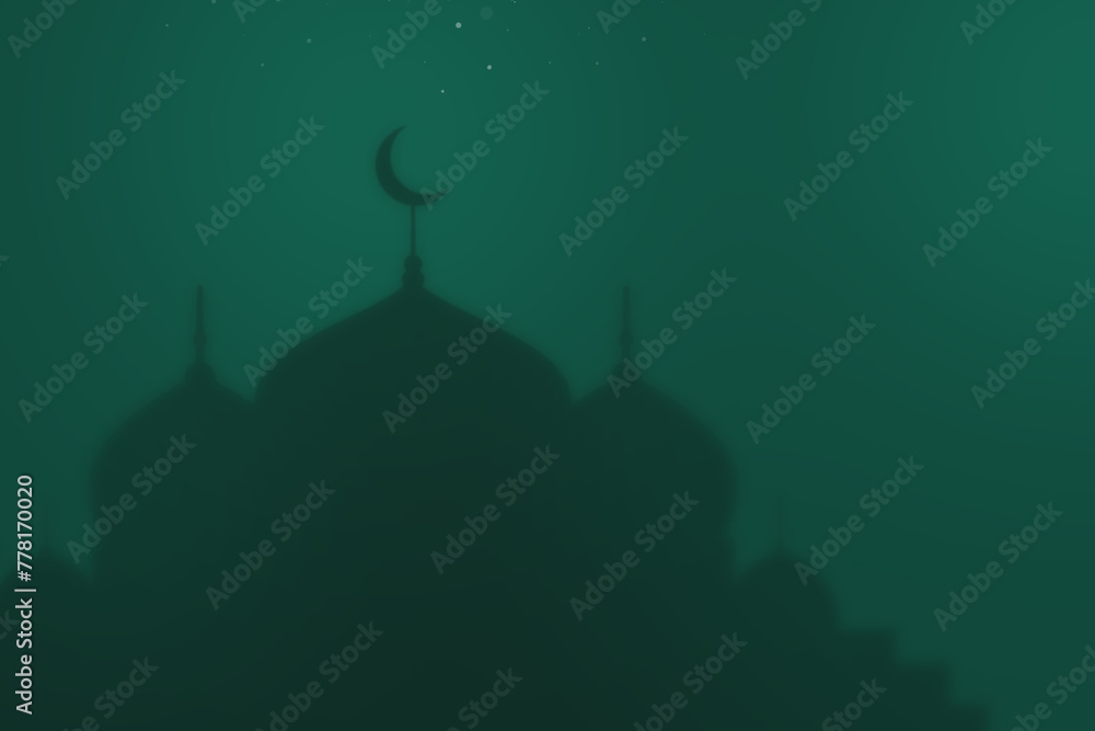 Eid Mubarak Background With Mosque