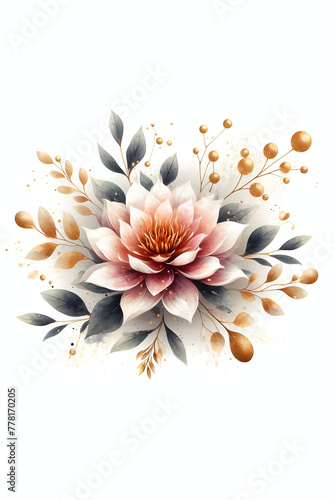 Watercolor Abstract Flowers Artwork