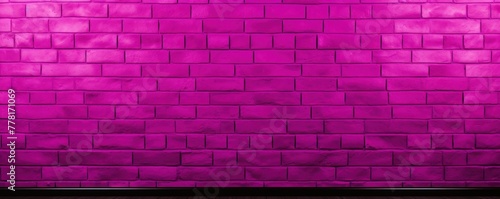 Magenta majorelle shiny clean metro brick wall background pattern with copy space for design blank 