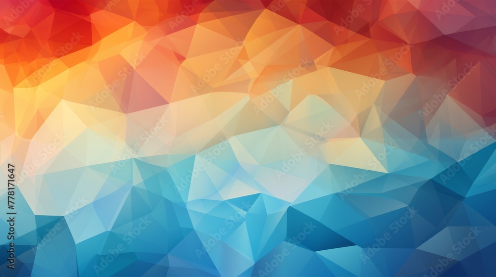 A vibrant and geometric abstract background with colorful triangles