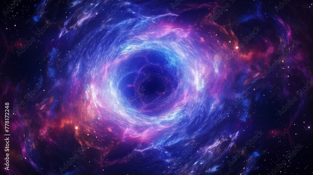 Hypnotic hyper space vortex with interstellar nebulae Hypnotic hyper space vortex with interstellar nebulae