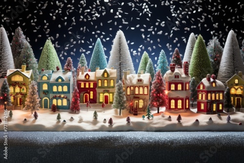 Merry holiday scene with colorful christmas decor