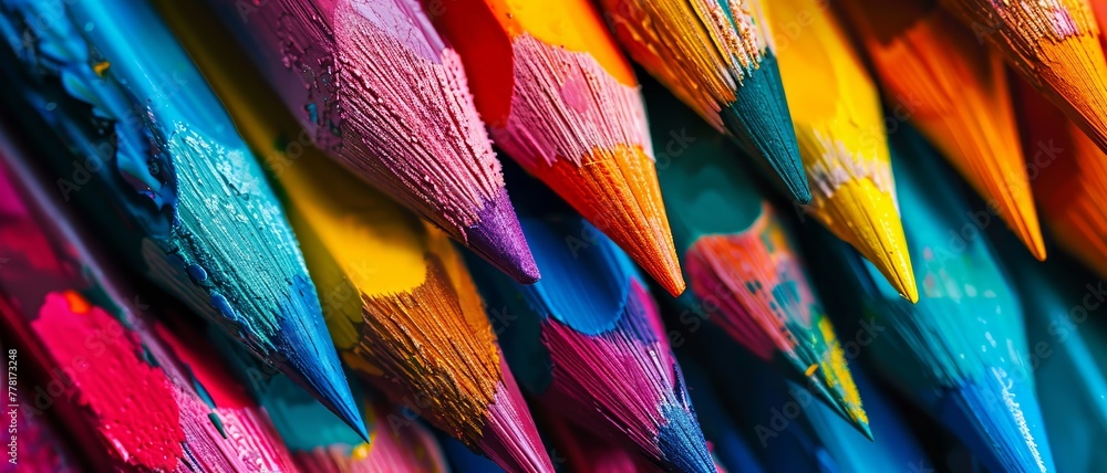 Create an image with a generous amount of copy space, enveloping the viewer in a sea of color