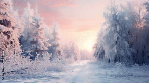 Enchanting winter wonderland, capturing the magic of christmas beauty