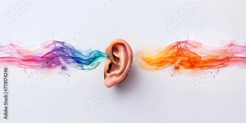 Captivating Auditory Colorful Character Tuning into the Symphony of Sounds photo