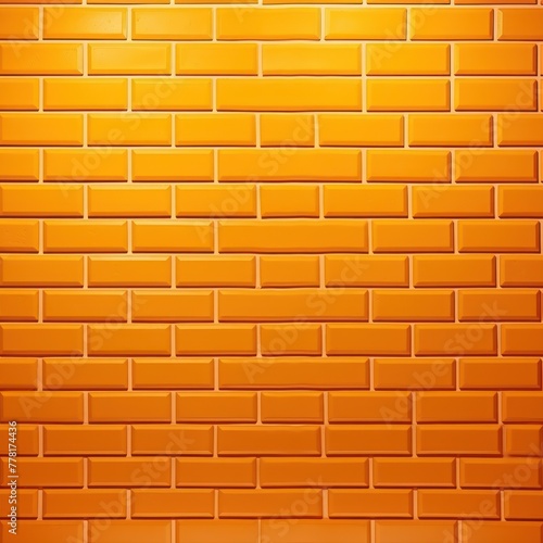 Orange majorelle shiny clean metro brick wall background pattern with copy space for design blank 