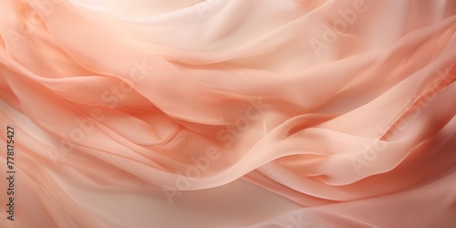 Peach soft chiffon texture background with blank copy space design photo backdrop