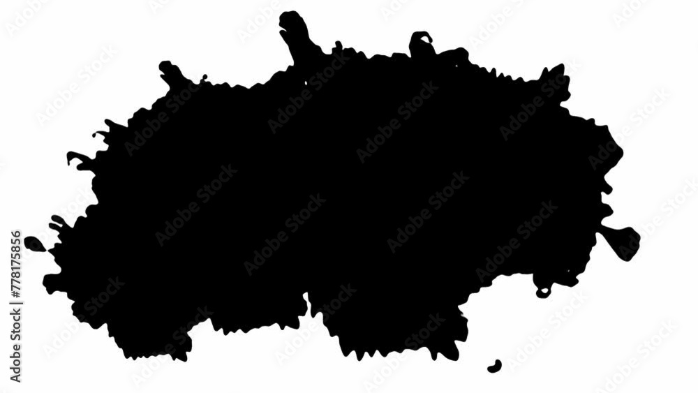 Ink grunge background. Surreal universe. Black glitter liquid splash with spreading copy space on white. Ink grunge background. Surreal universe. Black glitter liquid splash with spreading copy space on white.