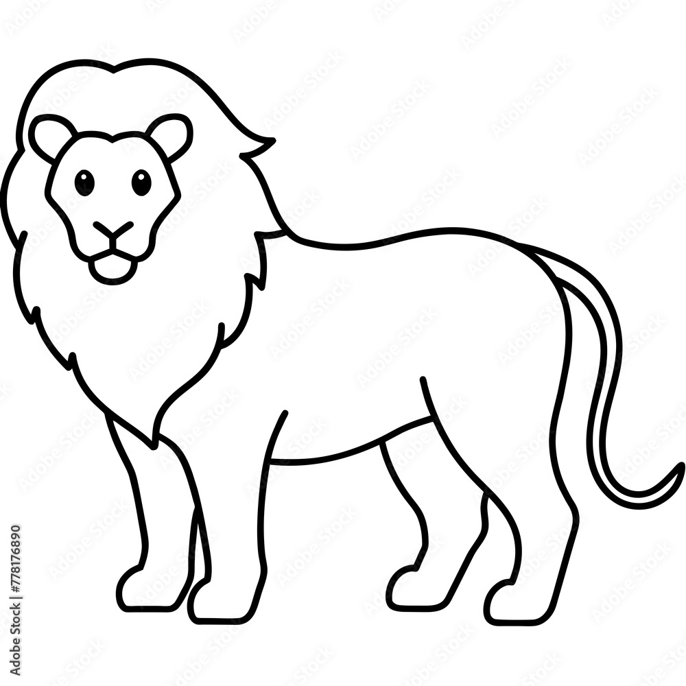 lion background vector illustration