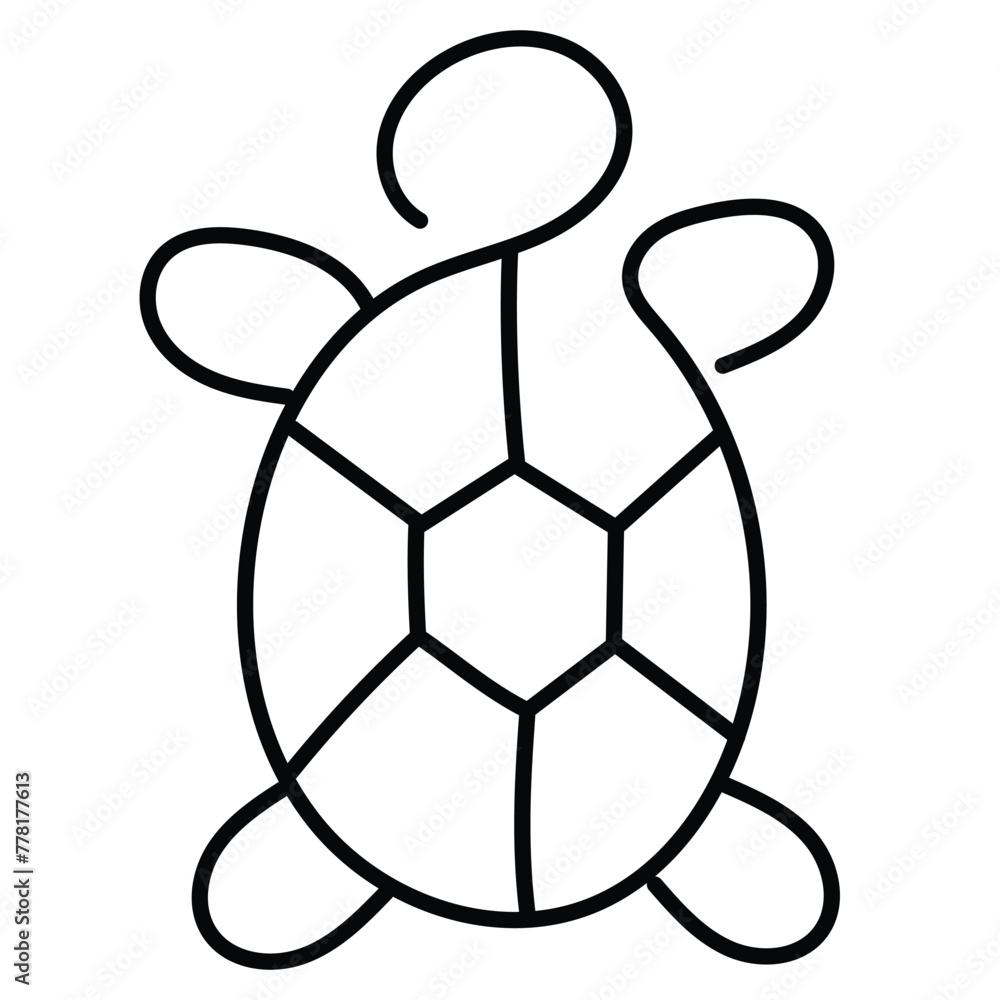 Fototapeta premium Support habitat rehabilitation efforts with the turtle icon, symbolizing initiatives to restore nesting grounds and aquatic ecosystems for turtle populations. Editable Stroke Icon.