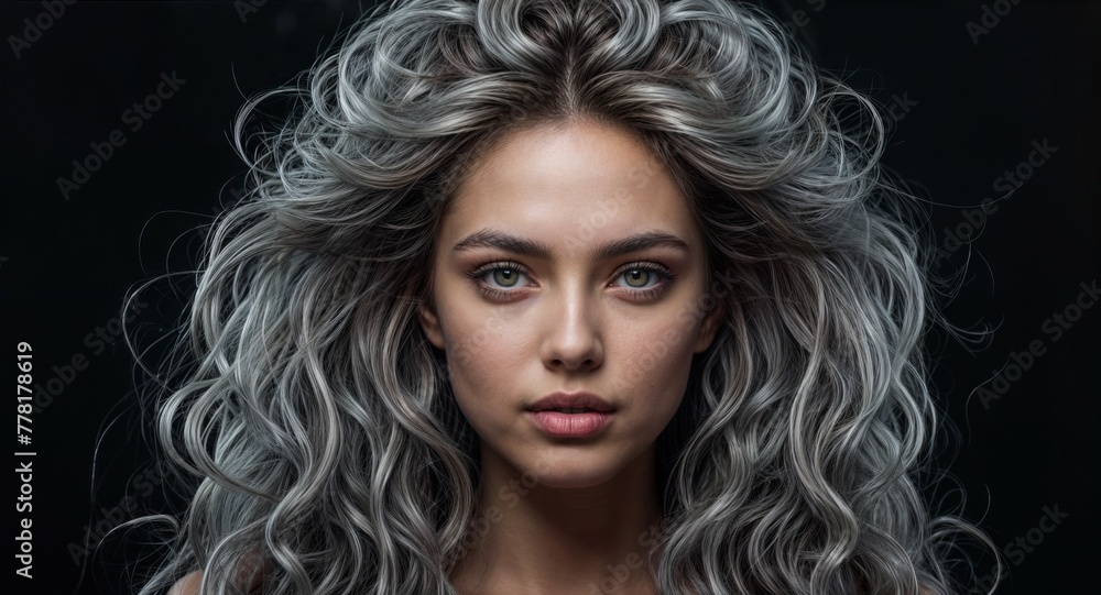 Fototapeta premium Close-up portrait of a beautiful young woman