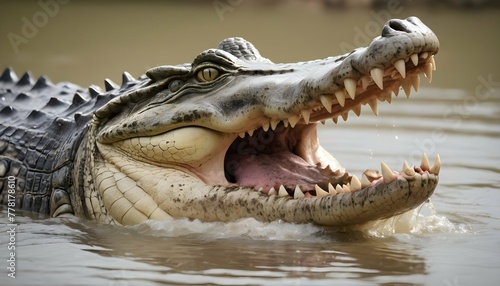 A-Crocodile-With-Its-Jaws-Locked-Onto-A-Struggling- 3 © Az