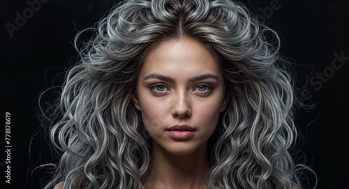 Close-up portrait of a beautiful young woman