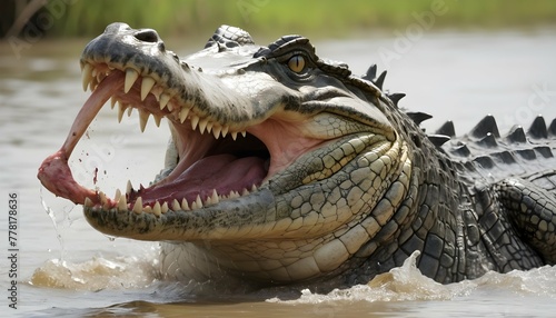 A-Crocodile-With-Its-Jaws-Snapping-Shut-Capturing- 3