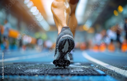 Close Up of a Persons Running Shoes