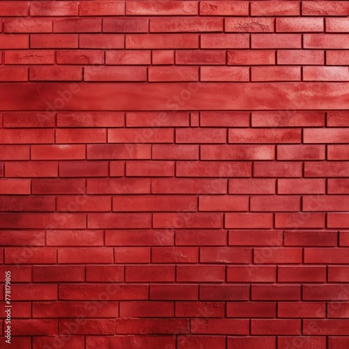 Red majorelle shiny clean metro brick wall background pattern with copy space for design blank 