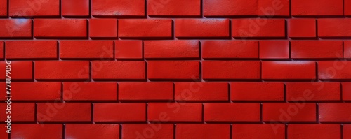 Red majorelle shiny clean metro brick wall background pattern with copy space for design blank 