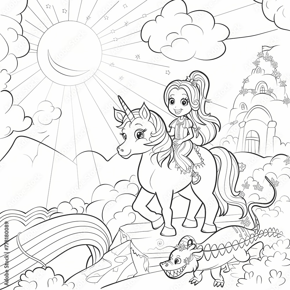 The magic of unicorns with our single-line drawing coloring book, perfect for sparking creativity in children. Each page offers a unique, easy-to-fill design, ideal for young artists. Dive into a worl The magic of unicorns with our single-line drawing coloring book, perfect for sparking creativity in children. Each page offers a unique, easy-to-fill design, ideal for young artists. Dive into a worl