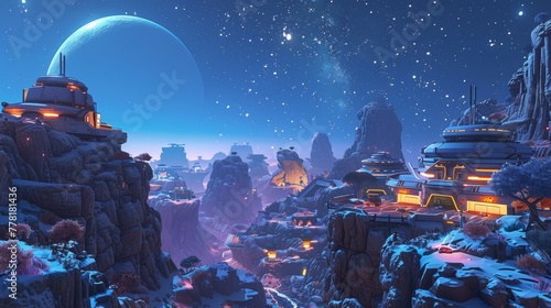 Encounter the splendor of the universe against an awe-inspiring night space game backdrop