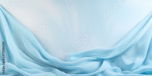 Sky Blue soft chiffon texture background with blank copy space design photo backdrop 