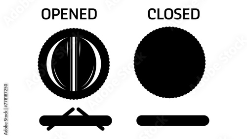 artificial heart valve, black isolated silhouette
