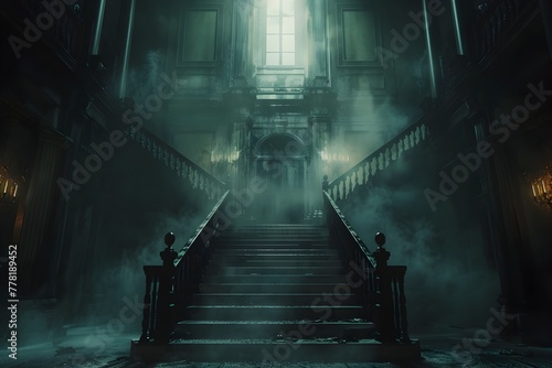 Confronting the Cursed Artifact s Dark Power in the Haunted Neoclassical Mansion photo