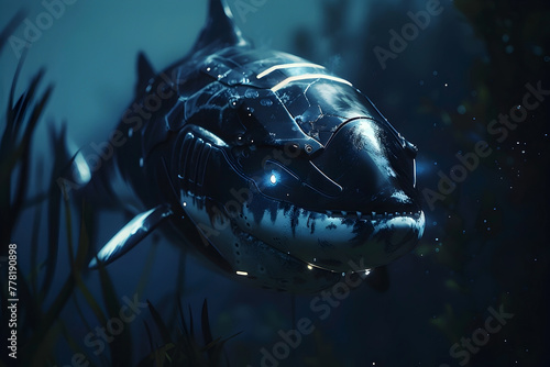 Fierce Predator of the Abyssal Depths A Haunting Encounter with Twilightshade s Hyper Underwater Dweller