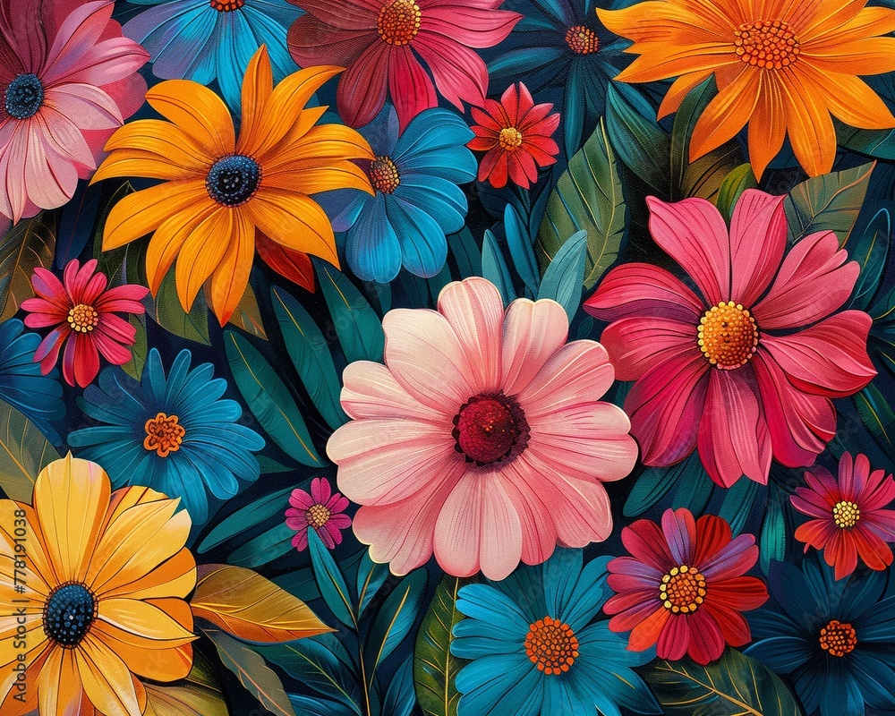 Vibrant Bloom: A Rich Tapestry of Flowers Vibrant Bloom: A Rich Tapestry of Flowers