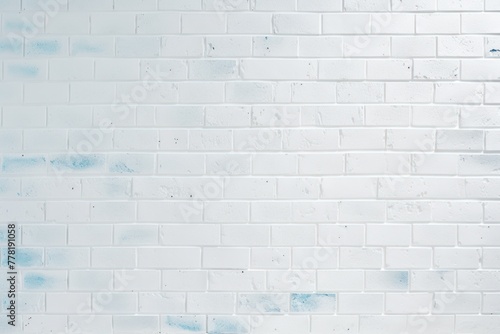 White majorelle shiny clean metro brick wall background pattern with copy space for design blank 