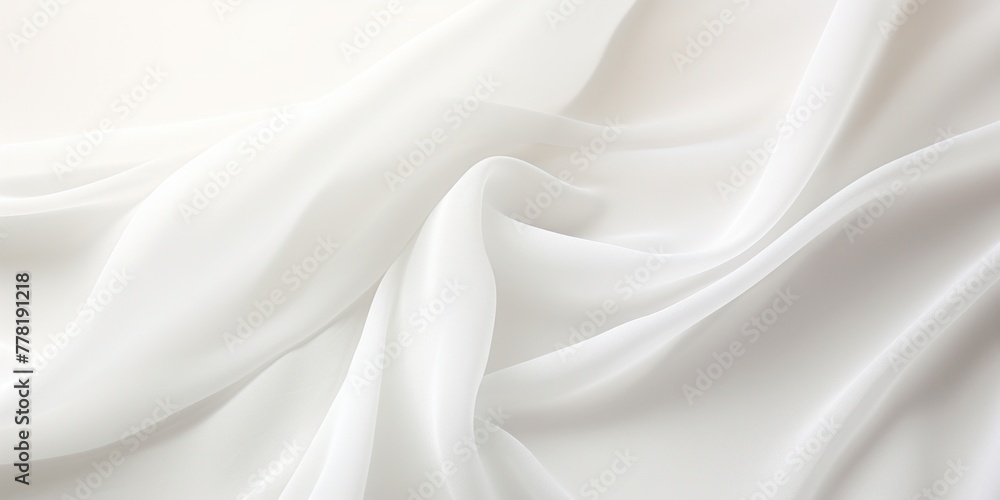 White soft chiffon texture background with blank copy space design photo backdrop 