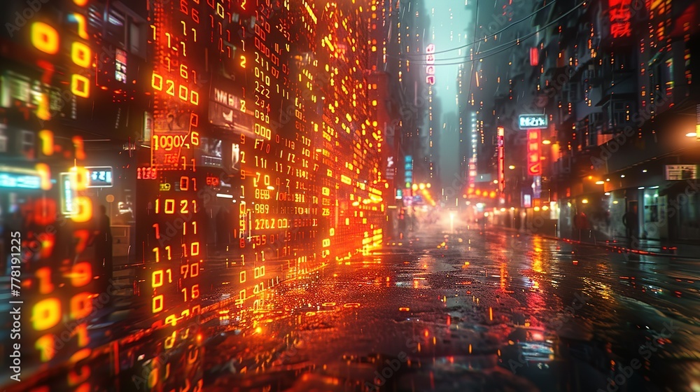 Digital binary data and streaming binary code background. Wallpaper of binary code concept pattern and big data structure. Digital binary data and streaming binary code background. Wallpaper of binary code concept pattern and big data structure.