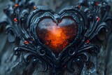 Glowing Heart of Enchantment An Ornate Gothic of Passion and Emotion
