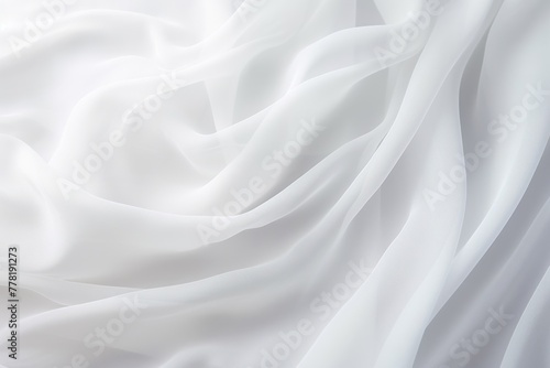 White soft chiffon texture background with blank copy space design photo backdrop 