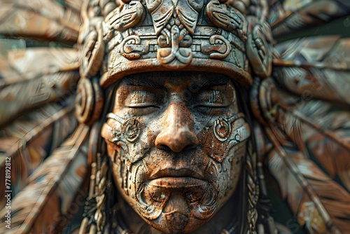 Majestic Guardian of the Warrior Tribe A Hyper Cinematic Portrait in Striking Isolation