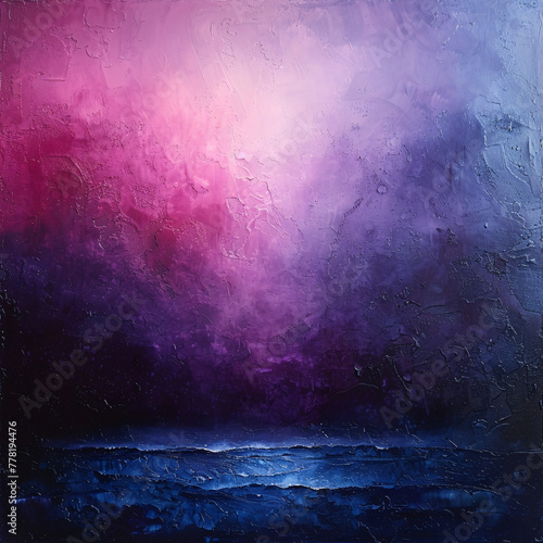 A vivid blend of pink, purple, and blue hues creates a mesmerizing seascape under a dramatic sky.