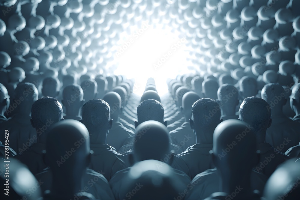 Obraz premium Visionary Quest for Enlightenment A Captivating Cinematic of the Light Tribe s Transcendent Journey