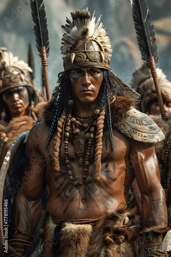 Vigilant Warrior Tribe Stands Guard Guardians of Righteousness in Cinematic Photographic Style with Hyper