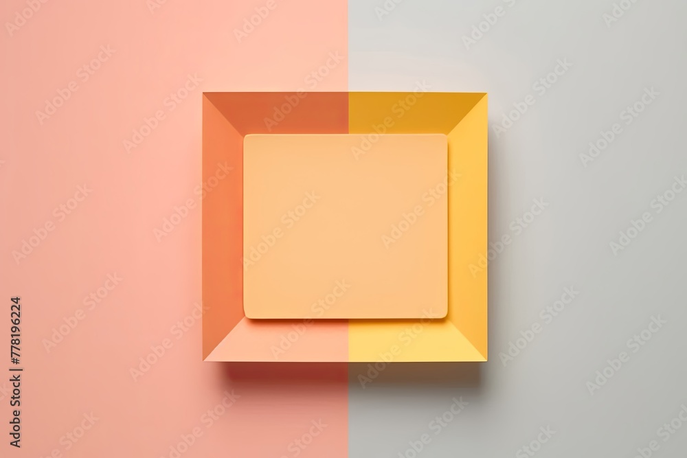 Abstract paper craft background in a square shape with pastel color palette. Wallpaper from pastel multicolor sticky notepads isolated on simple background. Generative AI. Abstract paper craft background in a square shape with pastel color palette. Wallpaper from pastel multicolor sticky notepads isolated on simple background. Generative AI.
