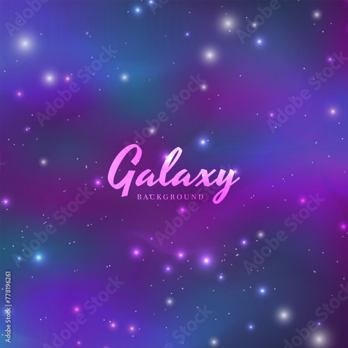 Galaxy starry background square design