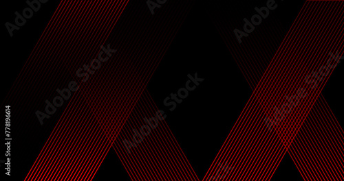 black abstract, polygon, red geometric line, elegant background, red abstract, premium background, red blank product background science, futuristic, energy technology concept. Digital image of light,
