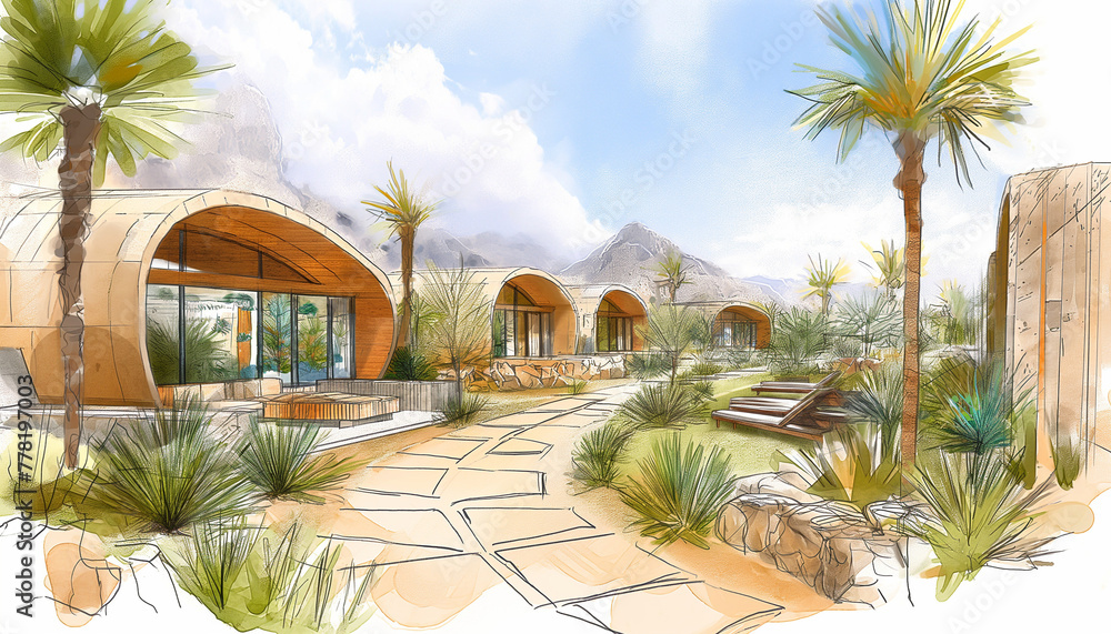Eco-Friendly Luxury Desert Villa Concept with Sustainable Architecture
