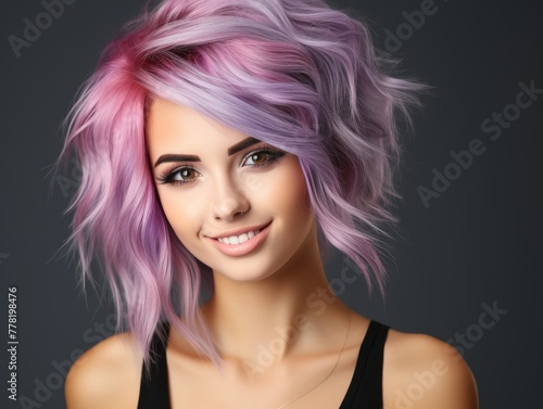 Woman With Pink Hair and Black Tank Top
