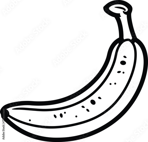 Banana Icon   Coloring Pages Vector
